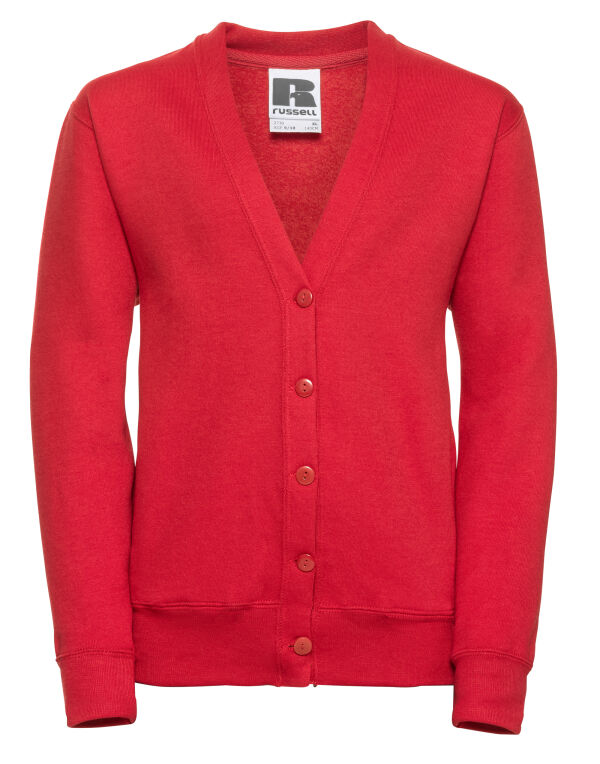 Red Cardigan with Logo