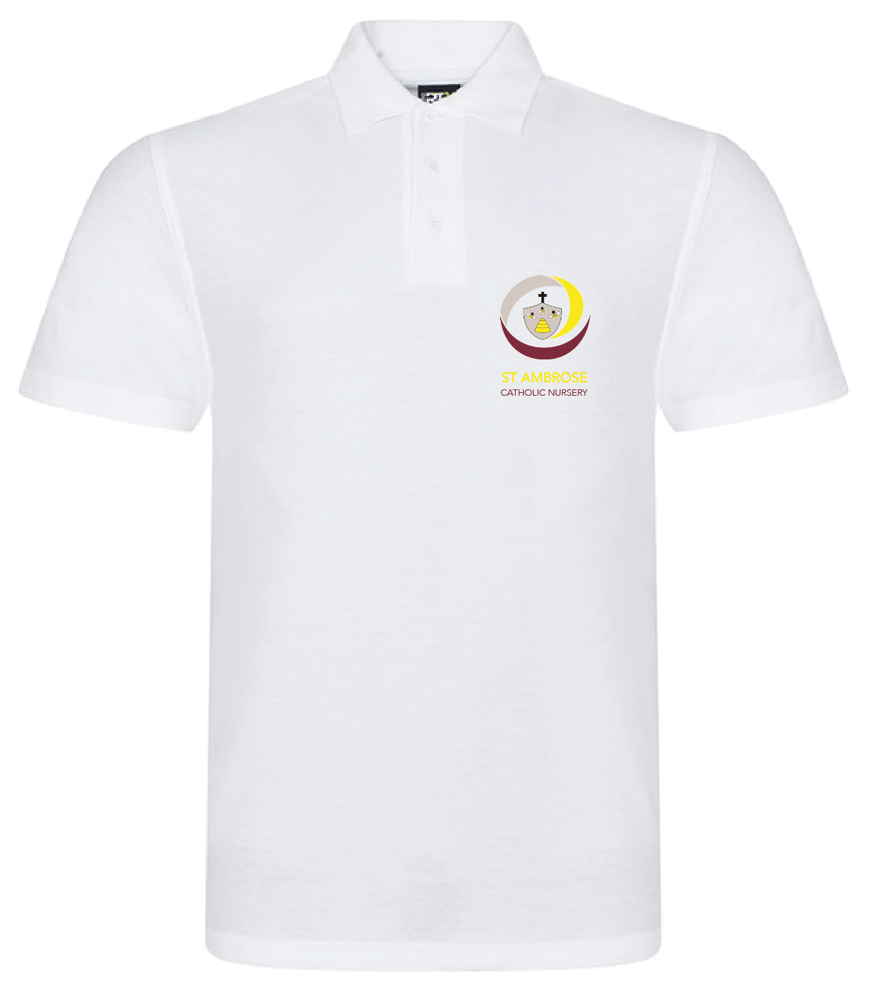 St Ambrose White Polo